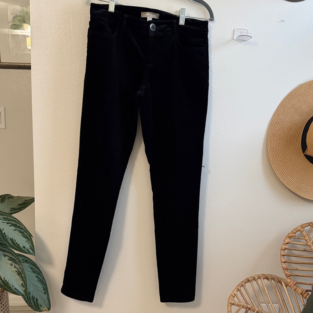 Banana Republic Black Velvet Jeans size 2